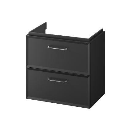 Cersanit S590-100 - MILLE SLIM 60x38 cm Wall-Mounted Under-Sink Bathroom Cabinet, Black