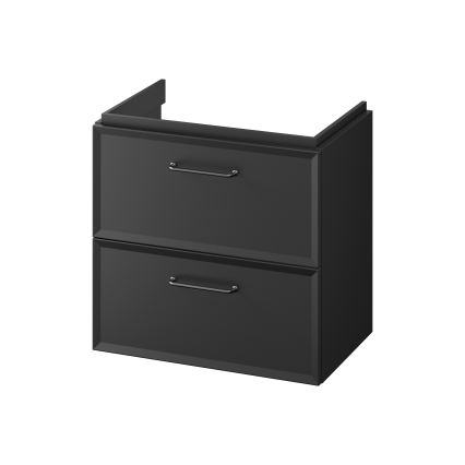 Cersanit S590-100 - MILLE SLIM 60x38 cm Wall-Mounted Under-Sink Bathroom Cabinet, Black