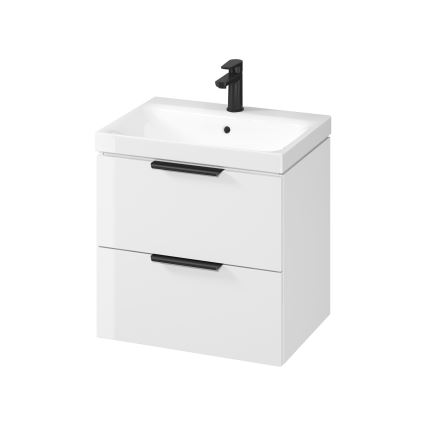 Cersanit S598-046-DSM - MALIKA 60 x 45 cm Wall-Mounted Under-Sink Bathroom Cabinet, White