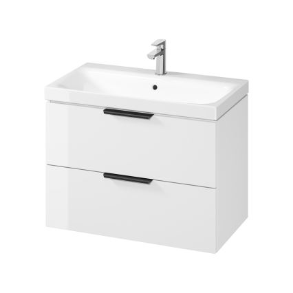 Cersanit S598-048-DSM- MALIKA Wall-Mounted Under-Sink Bathroom Vanity Unit 80x45 cm White
