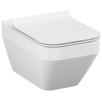 Cersanit S701-213-ECO - CREA wall-hung toilet with seat, ceramic/white
