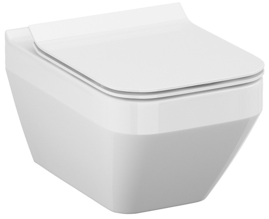Cersanit S701-213-ECO - CREA wall-hung toilet with seat, ceramic/white