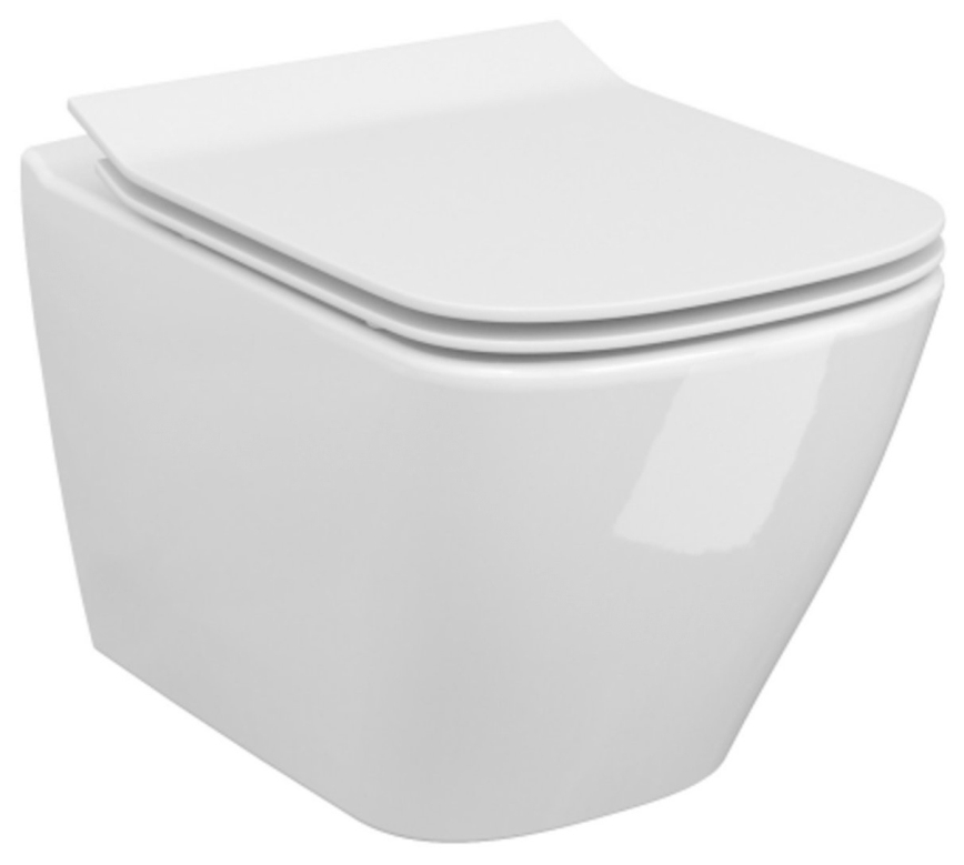 Cersanit S701-405-ECO - Wall-hung toilet with CITY seat, ceramic/white