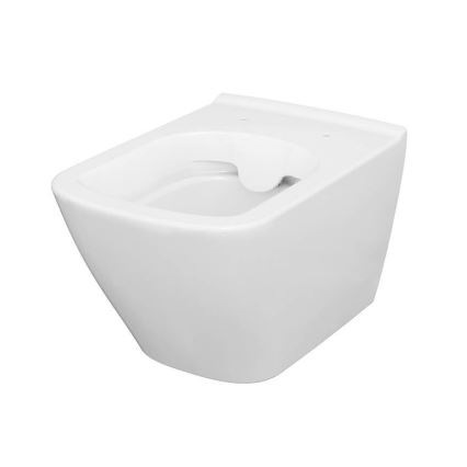 Cersanit S701-405 - Wall-hung toilet with toilet seat CITY SQUARE ceramics/white