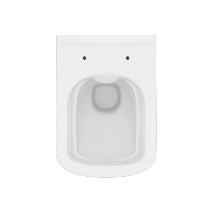 Cersanit S701-405 - Wall-hung toilet with toilet seat CITY SQUARE ceramics/white