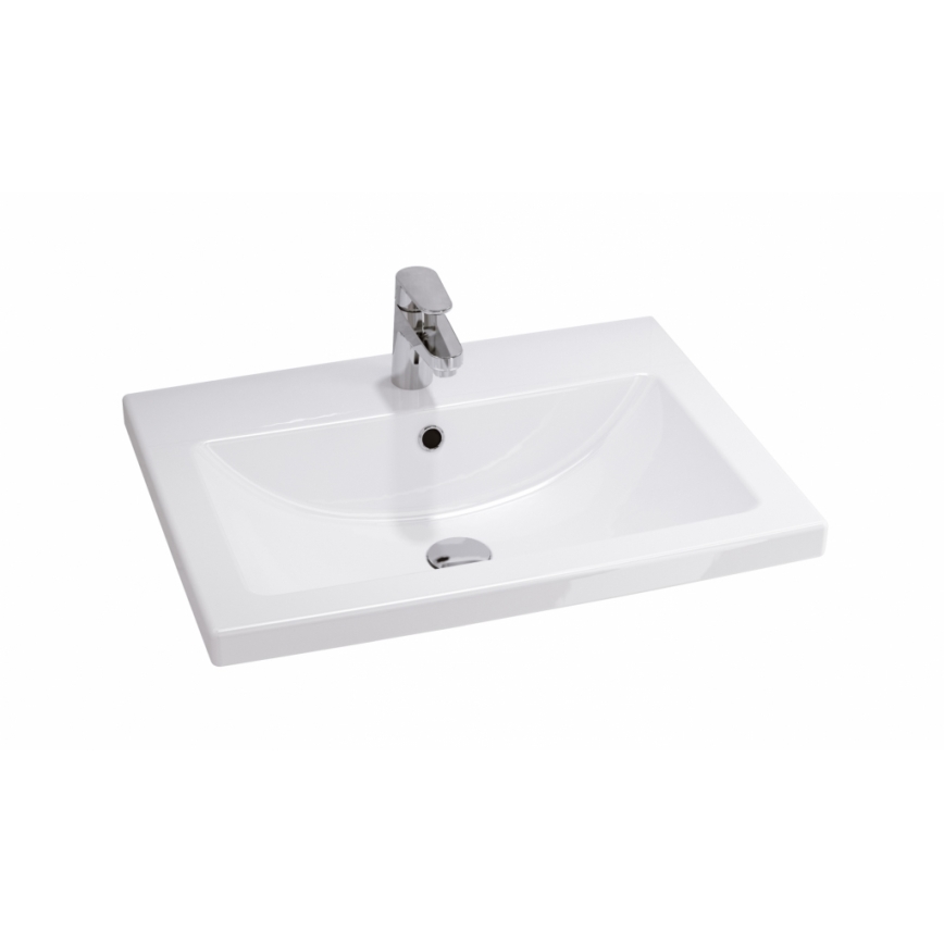 Cersanit S801-147-DSM - Wall-mounted bathroom vanity with sink LARA 60x45 cm white