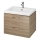 Cersanit S801-148-DSM - Hanging bathroom cabinet with a basin ELODY 46x60 cm walnut