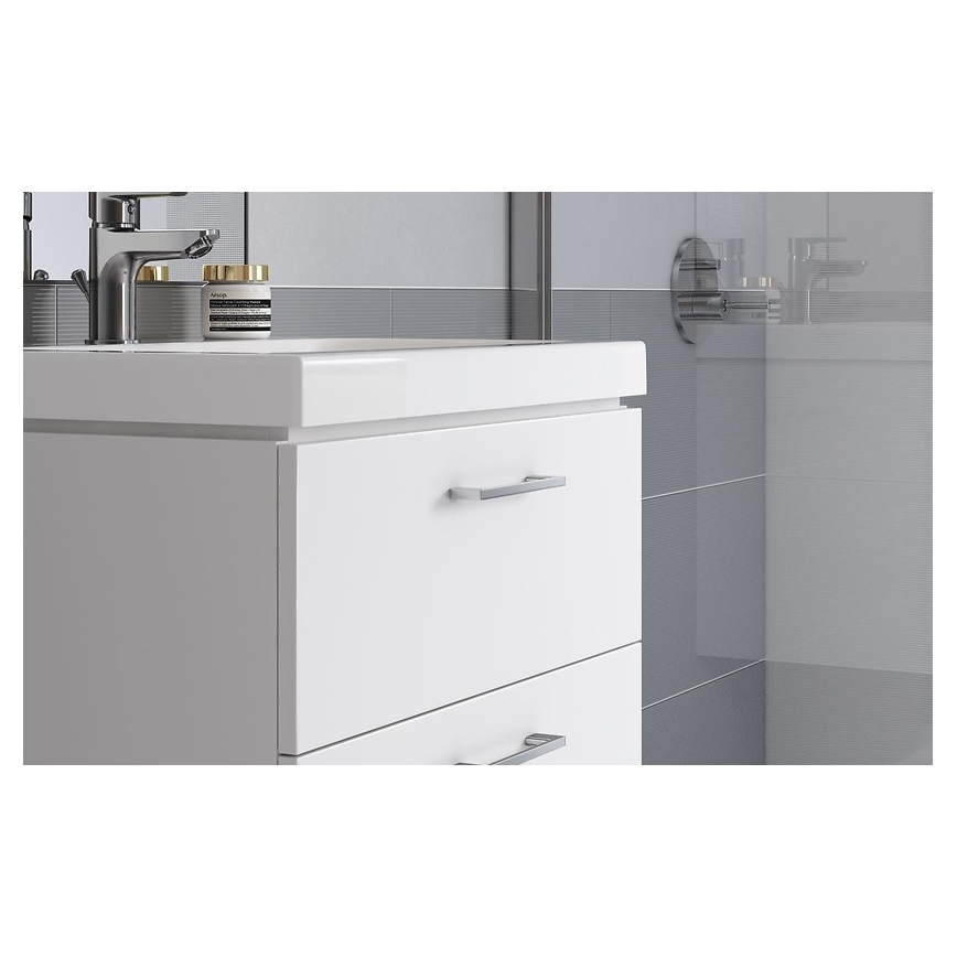 Cersanit S801-149-DSM - Hanging bathroom cabinet with a basin ELODY 46x80 cm white