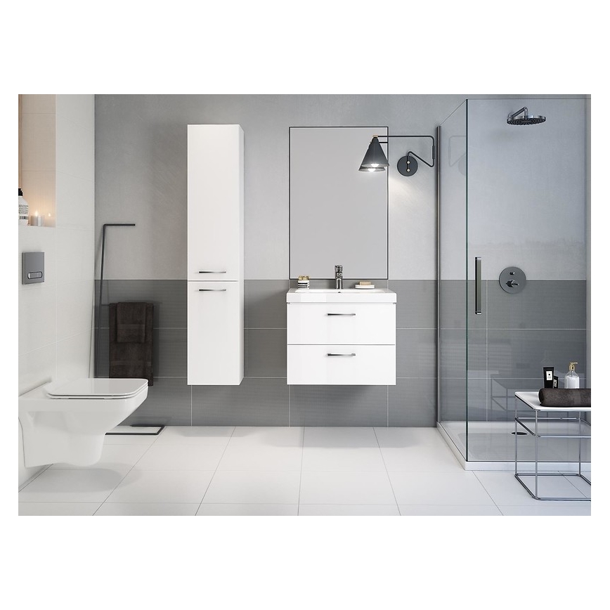 Cersanit S801-149-DSM - LARA 80x45 cm Wall-Mounted Bathroom Vanity with Basin, White
