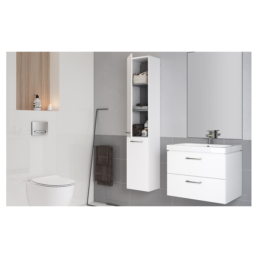 Cersanit S801-149-DSM - LARA 80x45 cm Wall-Mounted Bathroom Vanity with Basin, White