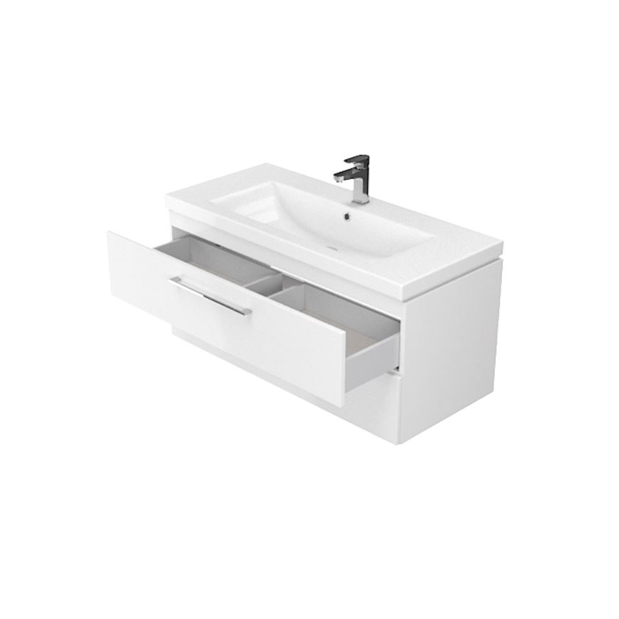 Cersanit S801-149-DSM - LARA 80x45 cm Wall-Mounted Bathroom Vanity with Basin, White