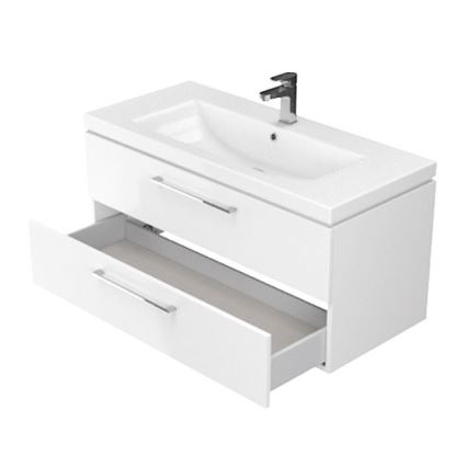 Cersanit S801-149-DSM - LARA 80x45 cm Wall-Mounted Bathroom Vanity with Basin, White