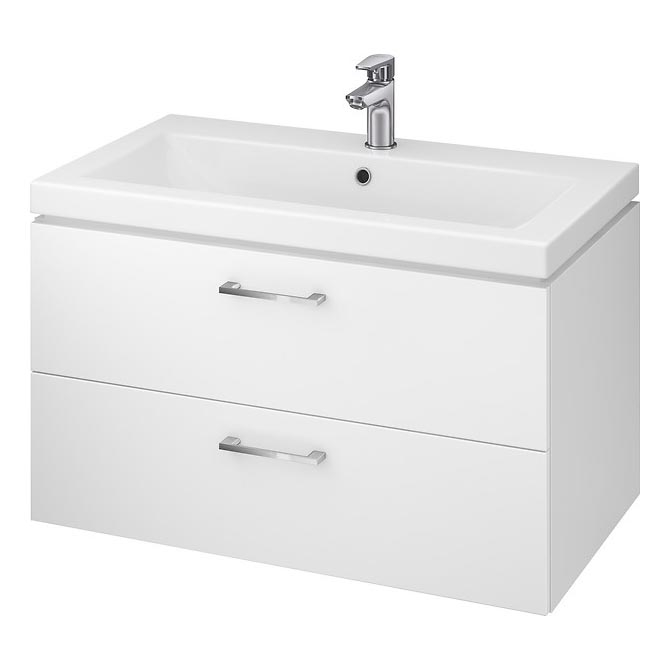 Cersanit S801-149-DSM - LARA 80x45 cm Wall-Mounted Bathroom Vanity with Basin, White