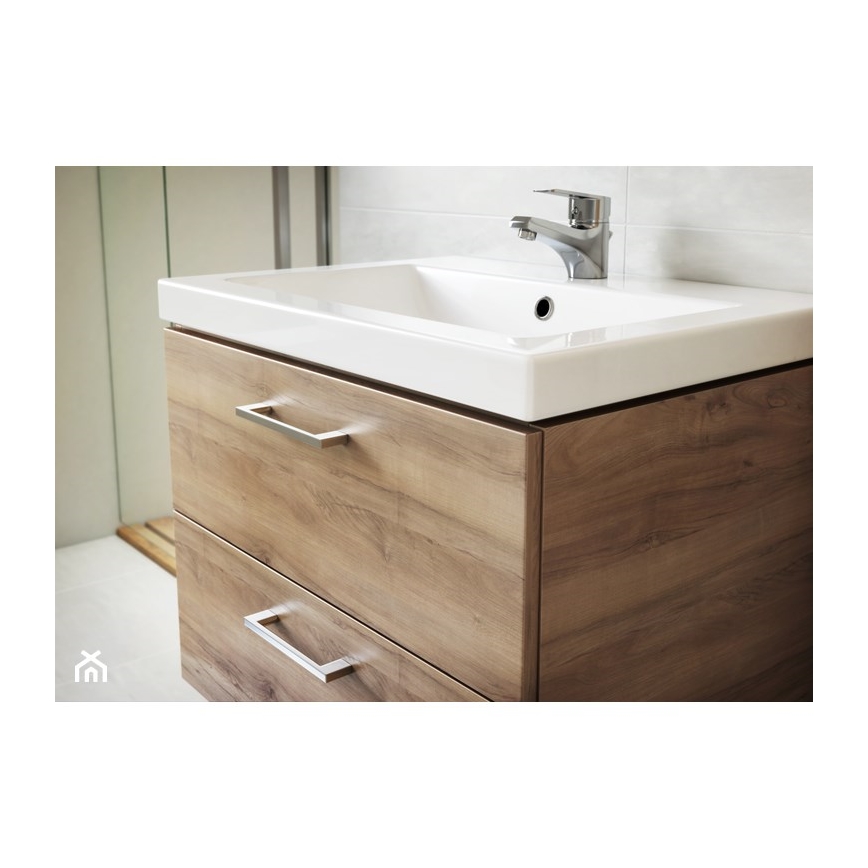 Cersanit S801-153-DSM - Wall-mounted bathroom cabinet with basin LARA COMO 50x40 cm walnut