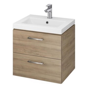 Cersanit S801-153-DSM - Wall-mounted bathroom cabinet with basin LARA COMO 50x40 cm walnut
