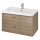 Cersanit S801-154-DSM - LARA 80 x 46 x 45 cm wall-mounted bathroom vanity with basin in walnut