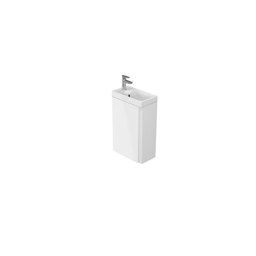 Cersanit S801-218-DSM - MODUO SLIM 40 cm glossy white wall-hung vanity unit with basin