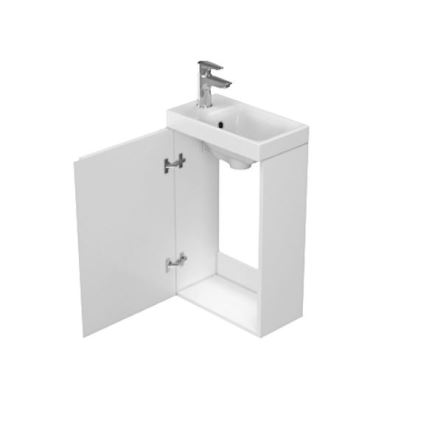 Cersanit S801-218-DSM - MODUO SLIM 40 cm glossy white wall-hung vanity unit with basin