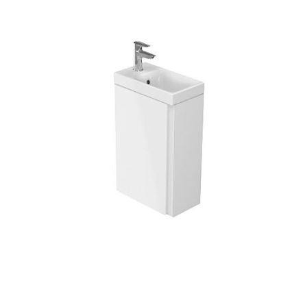 Cersanit S801-218-DSM - Wall-mounted bathroom cabinet with basin MODUO SLIM 40x22 cm glossy white