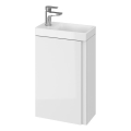 Cersanit S801-218-DSM - Wall-mounted bathroom cabinet with basin MODUO SLIM 40x22 cm glossy white