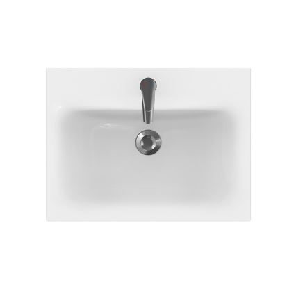 Cersanit S801-223-DSM - Hanging bathroom cabinet with a basin MEDDIE 62x60 cm shiny white