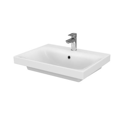 Cersanit S801-223-DSM - MODUO 60x45 cm wall-mounted bathroom vanity with basin, glossy white