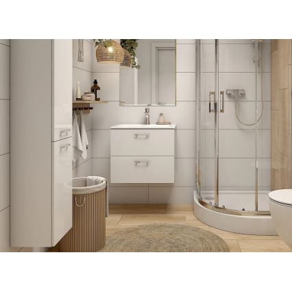 Cersanit S801-309-DSM - Wall-hung bathroom vanity unit with basin NIKO 60x45 cm white