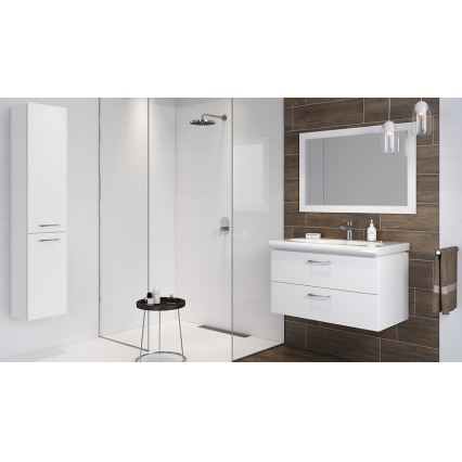 Cersanit S801-338-DSM - LARA 80x45 cm Wall-Mounted Bathroom Vanity with Basin, White