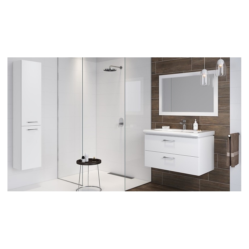 Cersanit S801-338-DSM - LARA 80x45 cm Wall-Mounted Bathroom Vanity with Basin, White