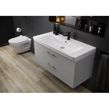Cersanit S801-338-DSM - LARA 80x45 cm Wall-Mounted Bathroom Vanity with Basin, White