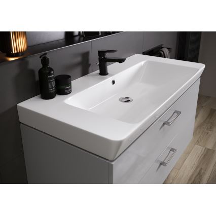 Cersanit S801-338-DSM - LARA 80x45 cm Wall-Mounted Bathroom Vanity with Basin, White