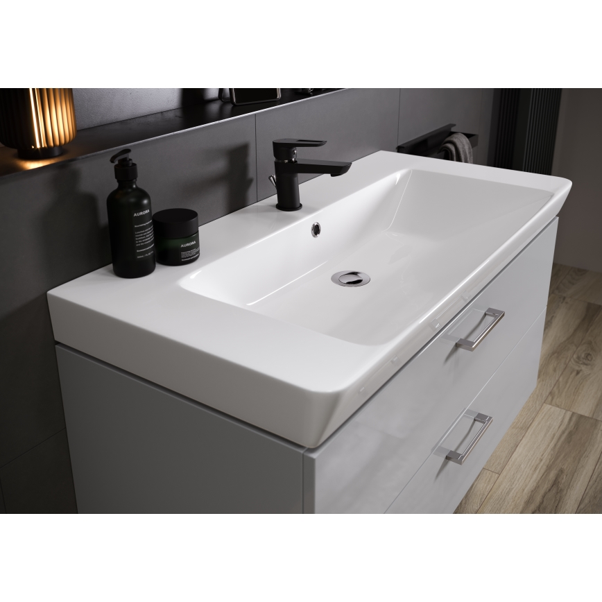 Cersanit S801-338-DSM - LARA 80x45 cm Wall-Mounted Bathroom Vanity with Basin, White