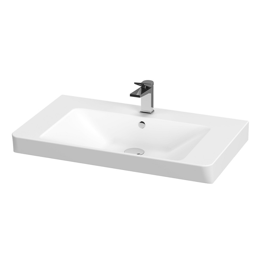Cersanit S801-338-DSM - LARA 80x45 cm Wall-Mounted Bathroom Vanity with Basin, White