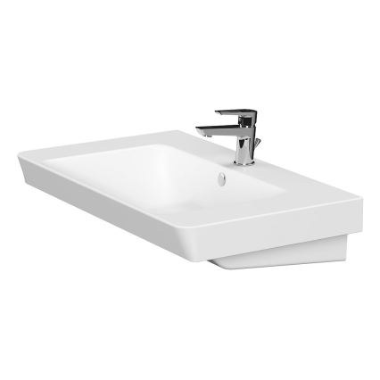 Cersanit S801-338-DSM - LARA 80x45 cm Wall-Mounted Bathroom Vanity with Basin, White