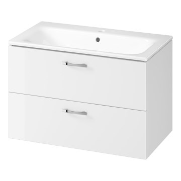 Cersanit S801-538 - NIKO 80x45 cm Wall-Mounted Bathroom Vanity with Basin, White