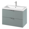 Cersanit S801-540 - Wall-hung bathroom vanity with basin TIRSO 80x45 cm, mint