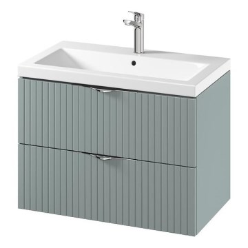 Cersanit S801-540 - Wall-hung bathroom vanity with basin TIRSO 80x45 cm, mint