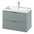 Cersanit S801-540 -Wall-hung bathroom vanity with sink TIRSO 80x45 cm mint