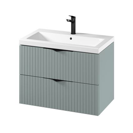 Cersanit S801-540 -Wall-hung bathroom vanity with sink TIRSO 80x45 cm mint