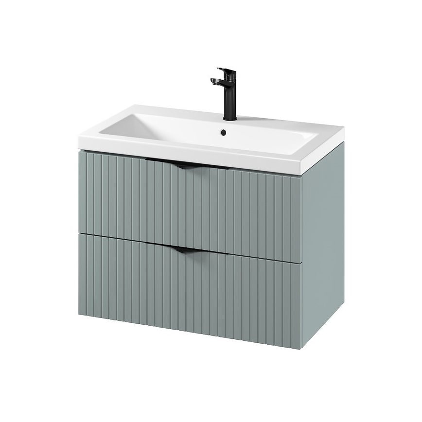 Cersanit S801-540 -Wall-hung bathroom vanity with sink TIRSO 80x45 cm mint