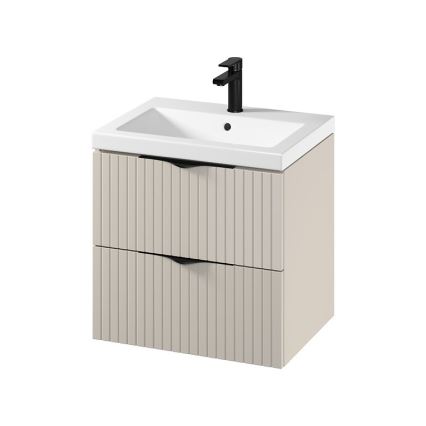 Cersanit S801-541 - Wall-hung bathroom vanity with basin TIRSO 60x45 cm beige