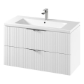 Cersanit S801-542 - TIRSO Wall-Hung Bathroom Vanity with Basin 100x60x45 cm White
