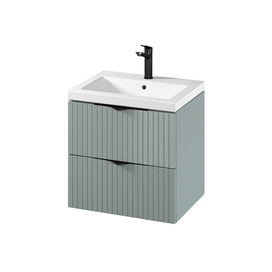 Cersanit S801-544 - TIRSO Wall-Hung Bathroom Vanity with Basin 60x60x45 cm, Mint