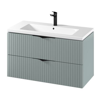 Cersanit S801-546 - Wall-hung bathroom vanity with basin TIRSO 100x60x45 cm mint