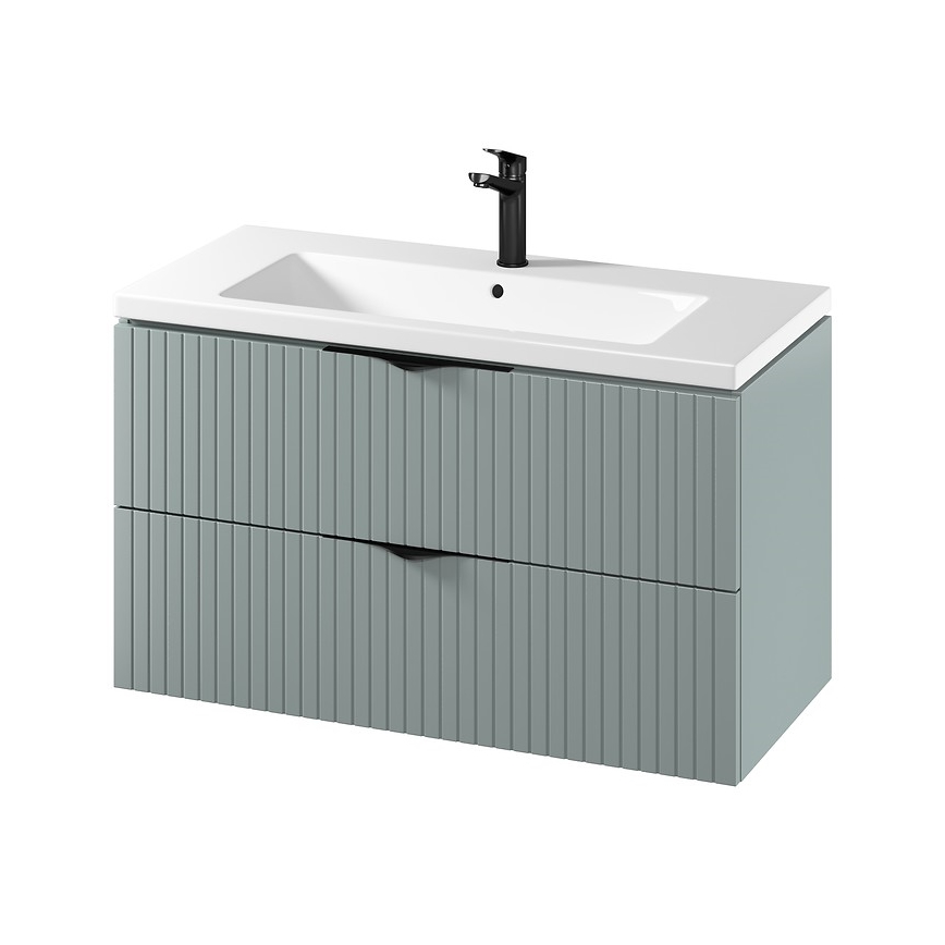 Cersanit S801-546 - Wall-hung bathroom vanity with basin TIRSO 100x60x45 cm mint