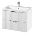 Cersanit S801-547 - TIRSO 80x45 cm Wall-hung Bathroom Cabinet with Basin, White