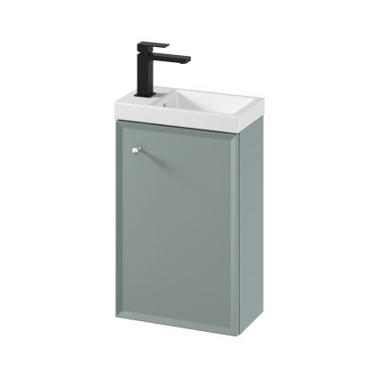 Cersanit S801-570 - MILLE wall-mounted bathroom cabinet with basin 40x62x22 cm, mint