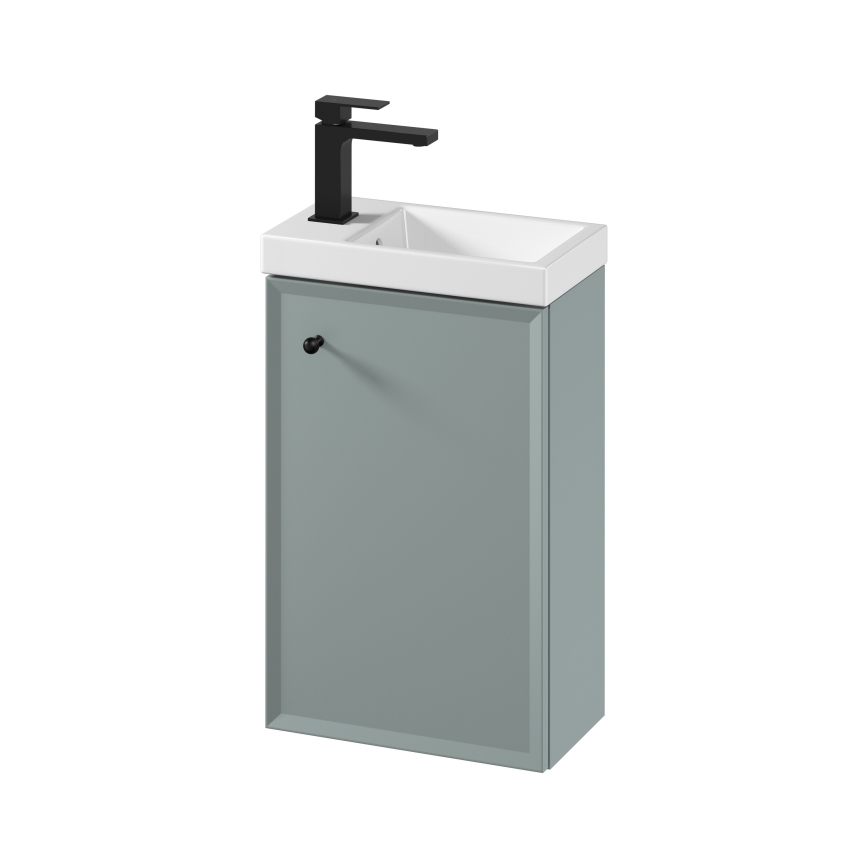 Cersanit S801-570 - MILLE wall-mounted bathroom cabinet with basin 40x62x22 cm, mint