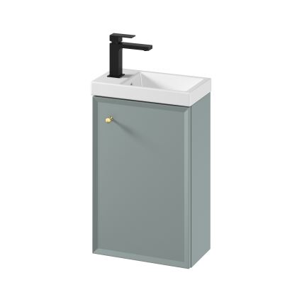 Cersanit S801-570 - MILLE wall-mounted bathroom cabinet with basin 40x62x22 cm, mint