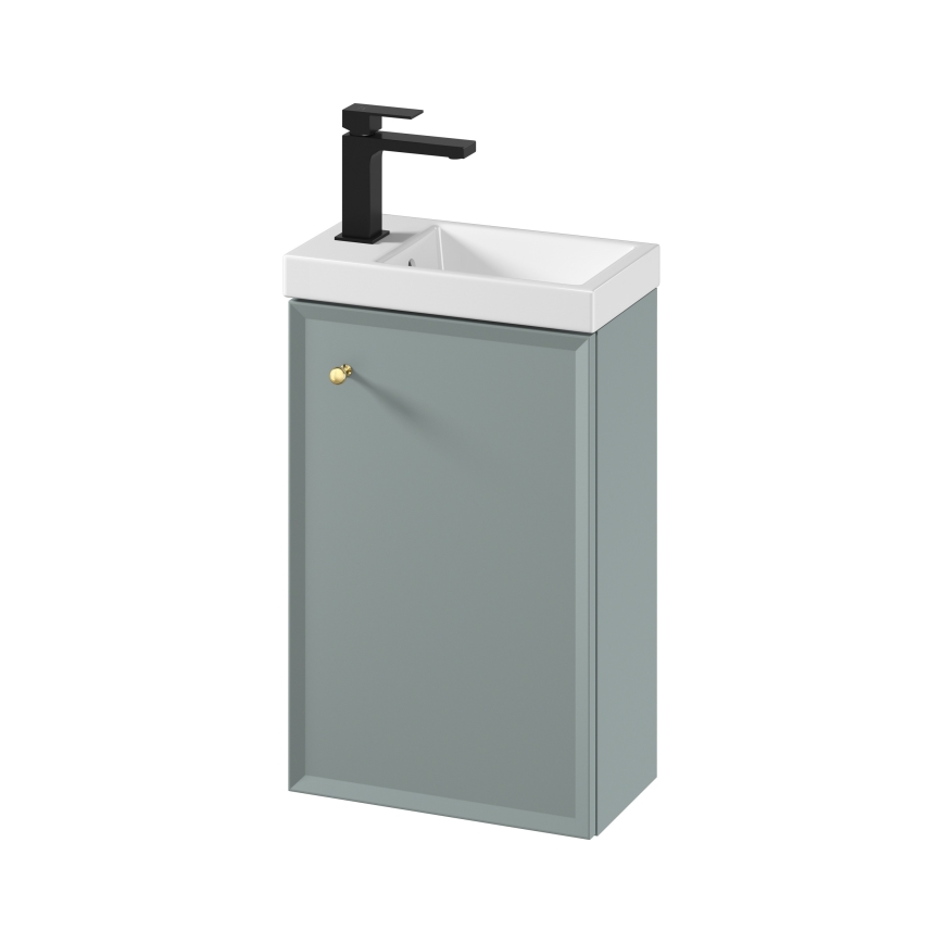 Cersanit S801-570 - MILLE wall-mounted bathroom cabinet with basin 40x62x22 cm, mint